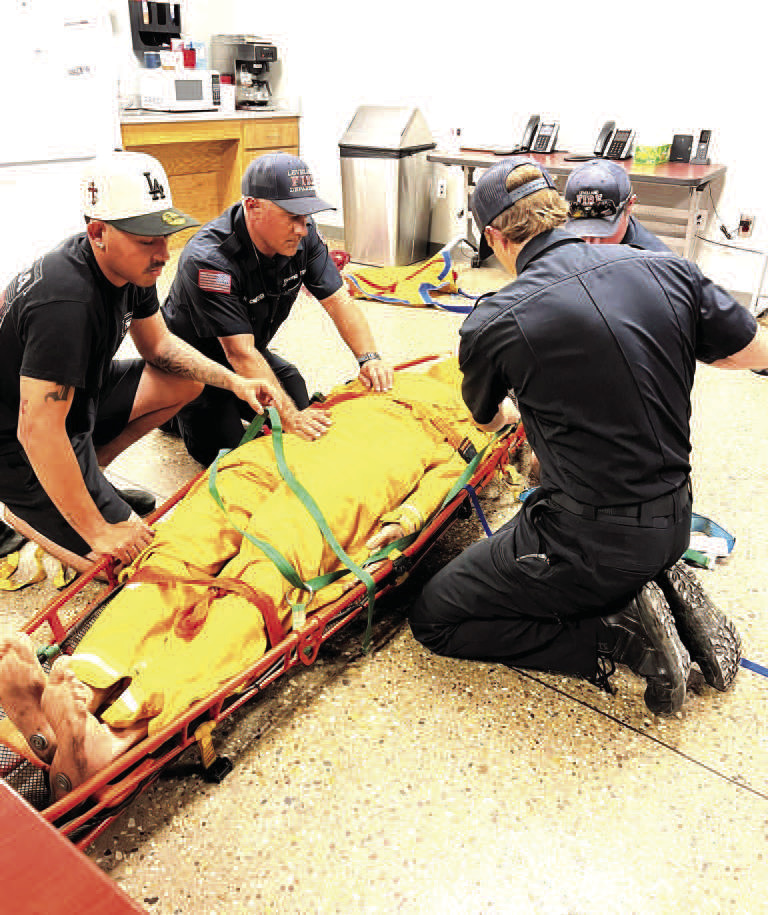 PRACTICE MAKES PERFECT - The Levelland Fire Department has recently been drilling and practicing rescue procedures to help save lives in various situations. (LFD photo)