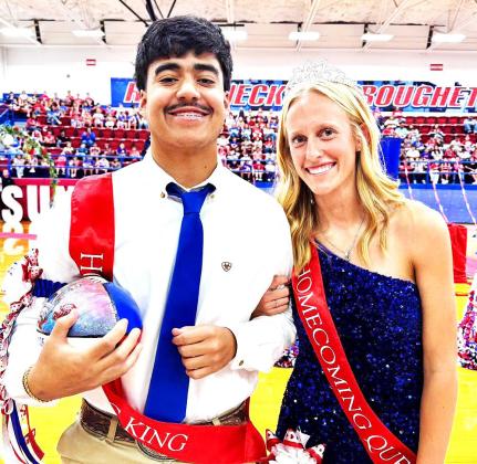 Sundown High School Homecoming King and Queen - Andrew Rodriguez and Addie Hord. (Sundown ISD photo)