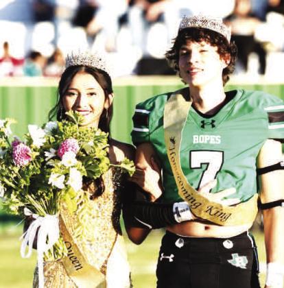HOCO QUEEN AND KING - Ropes HOCO Queen and King Allyson Lozano and Tye Ketchersid. (Ropes ISD photo)