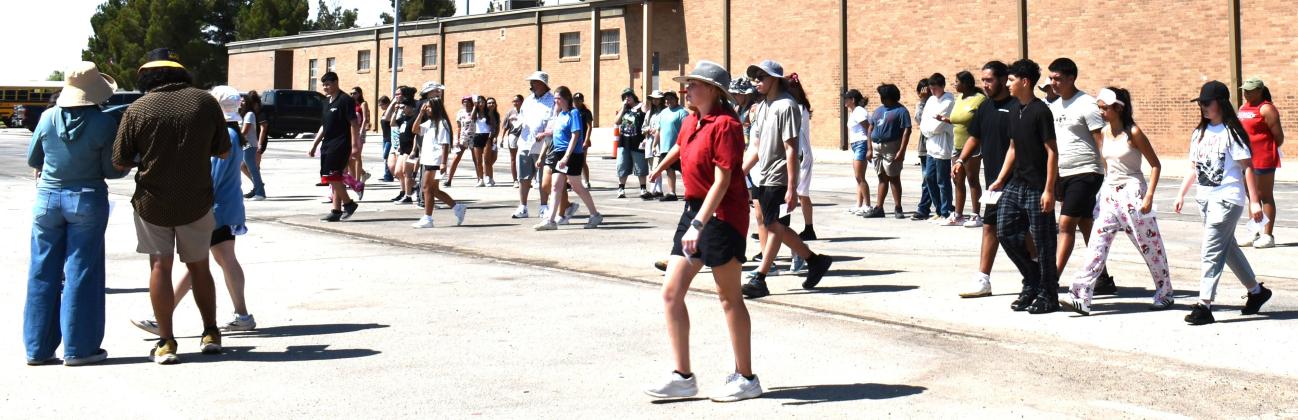 LHS marching band preparing for success - The Levelland High School marching band is practicing for its upcoming 2026-27 marching season and aims for success. (photo by Ada Niederhauser)