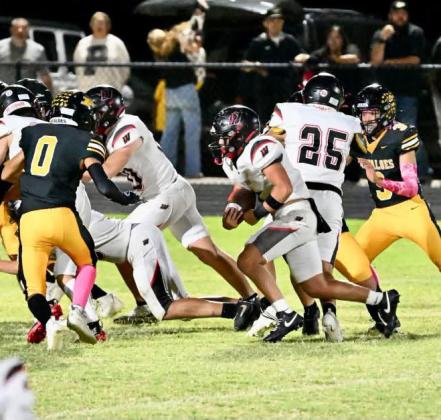 Whitharral Panthers on the move against Petersburg.