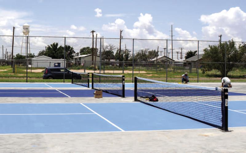 REVAMPING OLD TENNIS COURTS - The City of Levelland Parks Department has been working to transition the old tennis courts adjacent from the Levelland Fire Station on 4th Street into pickleball courts. The work has been done in-house by the parks staff and the project is being funded by the Levelland Community Development Corporation (LCDC). Park Director Dustin Reichelt explained that there is still work needing to be done before the courts will be open. The City of Levelland will announce the opening date