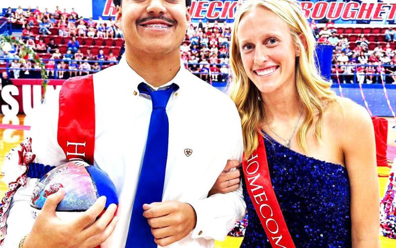 Sundown High School Homecoming King and Queen - Andrew Rodriguez and Addie Hord. (Sundown ISD photo)