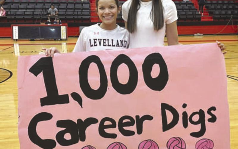 1,000 DIGS - In addition to the Loboettes sweeping the Estacado Lady Mats in straight sets, Loboette Aubree Gaona earned her 1000th career dig. Coach Gibson said, “I’ve had Aubree with me for three years now and it’s been fun watching her grow as a player and as a leader for our team. I’m proud of how hard she’s worked to make it to this accomplishment and I can’t wait to see what else she does. I’m so thankful that I have the opportunity to coach these girls.” (Photo courtesy of Levelland ISD)