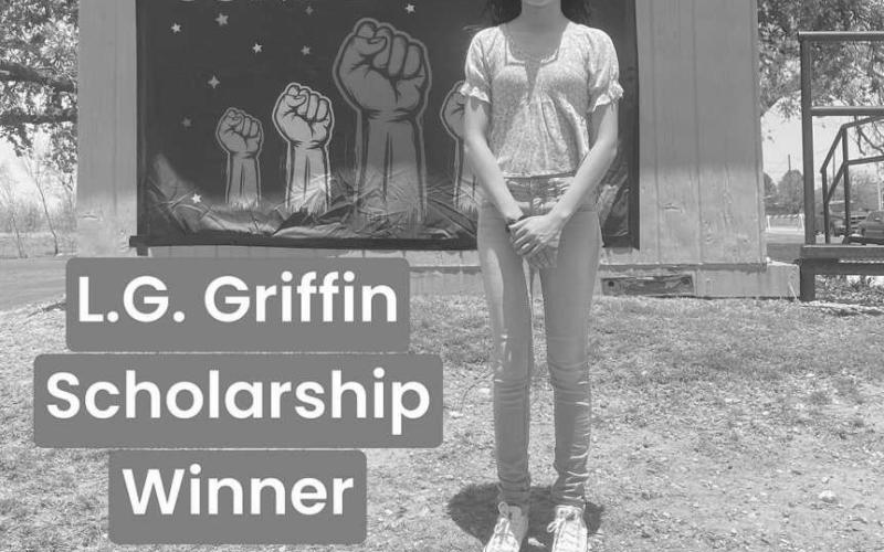 L.G. GRIFFIN SCHOLORSHIP WINNER - Denise Larrera was presented the 2024 L.G. Griffin Scholorship this past weekend at the 34th Annual Juneteenth Celebration event in Levelland. (Submitted Photo)