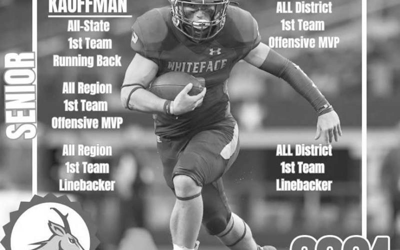 ALL-STATE - Whiteface Antelope Ethan Kauffman earned All-State Honors for 1st Team Offensive MVP, All-Region 1st Team Offensive MVP, All Region 1st Team Linebacker, All-District 1st Team Offensive MVP and All-District Linebacker. (Photo courtesy of Whiteface ISD)