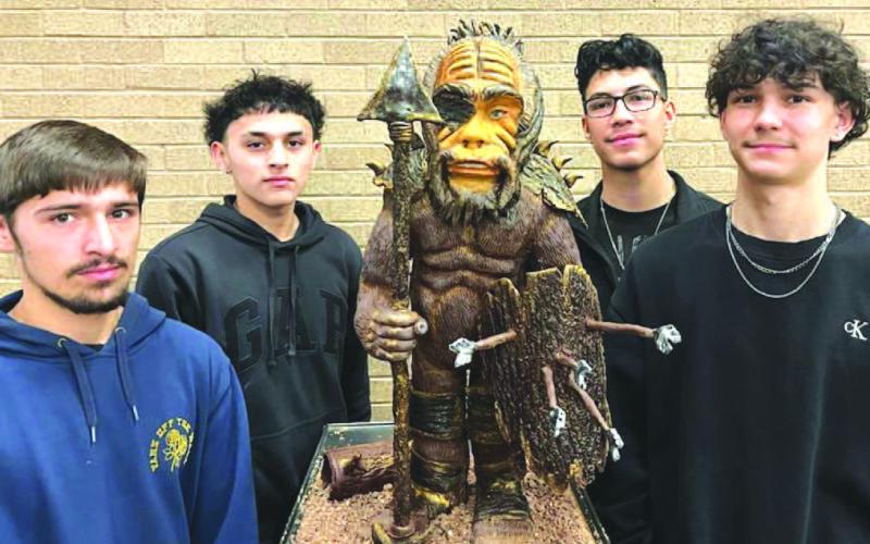 TURTLE- LHS Culinary Teacher Khris Oaks shared the results of her Skills USA State Competition in Corpus Christi last week. These students created Marvel Character cakes. They brought home six State Superior. Pictured is Turtle: Madi Hernandez-State Superior. (Photo courtesy of Cristal Iaacks)