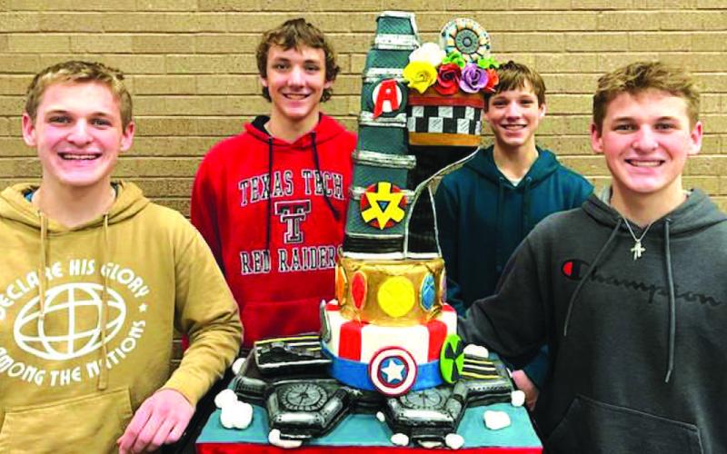 AVENGER TOWER- LHS Culinary Teacher Khris Oaks shared the results of her Skills USA State Competition in Corpus Christi last week. These students created Marvel Character cakes. They brought home six State Superior. Pictured is Avenger Tower: Gavin French, Gage French, Brian Billington &amp;amp; Brent Billington-State Superior (Photo courtesy of courtesy of Cristal Isaacks)