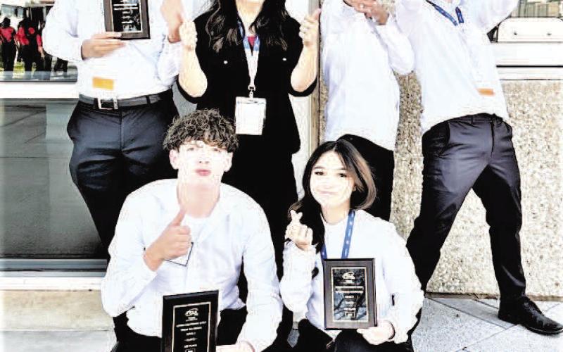 STATE BOUND-- Pictured are Anton FCCLA students who earned thousands in scholarships at the Regional Leadershp Conference held Feb 26-28 in Abilene. FCCLA is a career and technical student organization that functions as an integral part of the Family and Consumer Sciences education curriculum and operates within the school system. (Anton ISD photo)