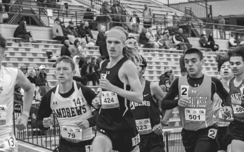 3200 METERS - Levelland Lobo Ryan Jeanneret ran in the regional track meet this past Friday in Lubbock in the 3200 Meter run where he placed seventh place. (Staff photo by Aalijah Soliz)