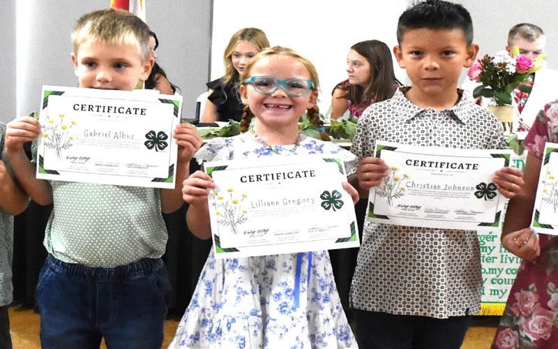 Hockley County 4-H Clover Kids - Gabriel Albus, Michael Albus, Harper Cain, Bliss Fawver, Lilliann Gregory, Christian Johnson, Ian Martinez, Jack Martinez, Karlee Sneiler, Creighton Tally, Charlee Walker and Tennlee Walker.