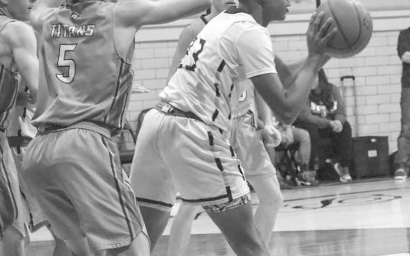 MOVEMENT - Morton Indian Brayden Villarreal got the ball in the post to collape the defense and get one of his teammates the ball to take a good shot this past Tuesday in the possessive win. (Staff photo by Aalijah Soliz)