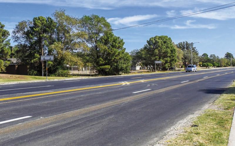 CLUBVIEW SECTION COMPLETED - Roadwork has been completed between 13th Street and Clubview Drive. The City of Levelland and Texas Department of Transportation have announced that College Avenue traffic construction will switch lanes beginning October 28. The next phase of the construction project will be between Dairy Queen and McDonalds. Traffic will be diverted to the west side of the road while crews work on the east side. (Staff photo by Evin Thomas)