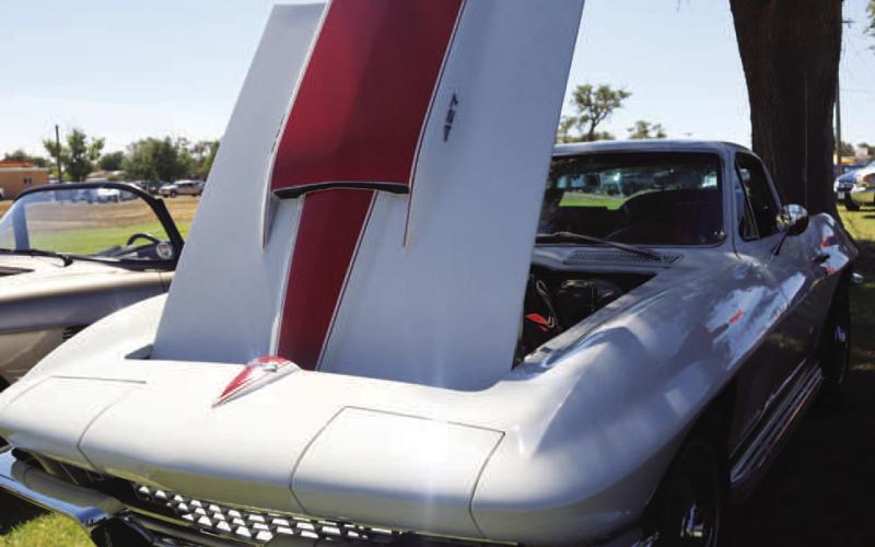 CHEVY - Thunder on the Plains held an event in the early morning of August 19 to showcase the unique cars in the area. Pictured above is a 1964 Chevy Corvette. (Staff photo by Aalijah Soliz)