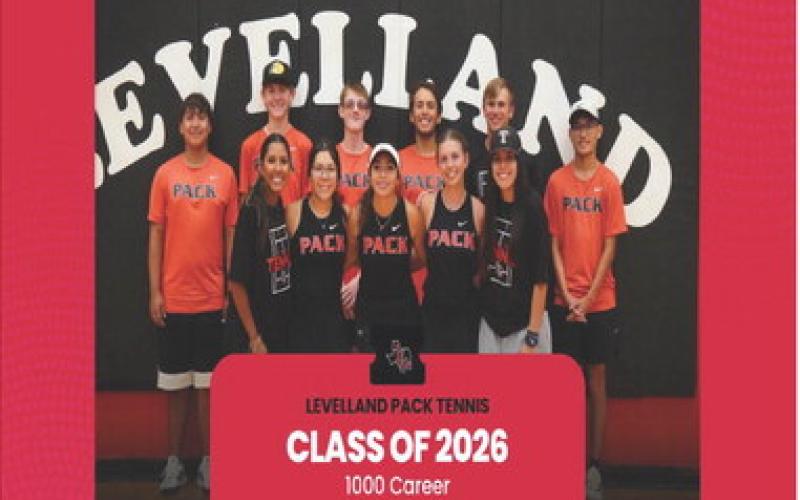SENIOR SUPREMACY - The Levelland Tennis Pack senior class of 2026 surpassed the 1,000 career wins milestone on September 9 during a match at Brownfield. (Photo provided by Levelland ISD)