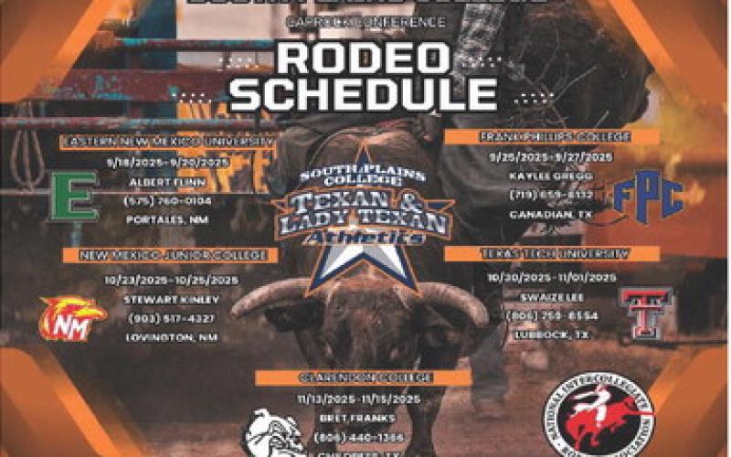 SPC RODEO SCHEDULE - South Plains College released their 2025 Rodeo season schedule for this fall on this Tuesday. (Provided by SPC Athletics Facebook page)