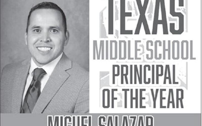 SECONDARY PRINCIPAL OF THE YEAR - On Monday, the TASSP (Texas Association of Secondary School Principals) announced, after reviewing letters of recommendations, interviewing candidates, and hearing the story of multiple Texas MS principals, that soon to be Dr. Miguel Salazar is their organization’s Texas MS Principal of the Year (POY). (Photo courtesy of Sundown ISD)