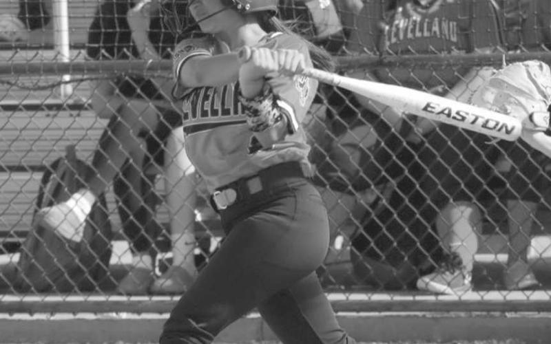 POWER SWING - Levelland Loboette Delylah Paredez was up at bat during the team’s game last Friday against the San Angelo Lake View Maidens in their dominant 15-0 win. (Staff photo by Aalijah Soliz)