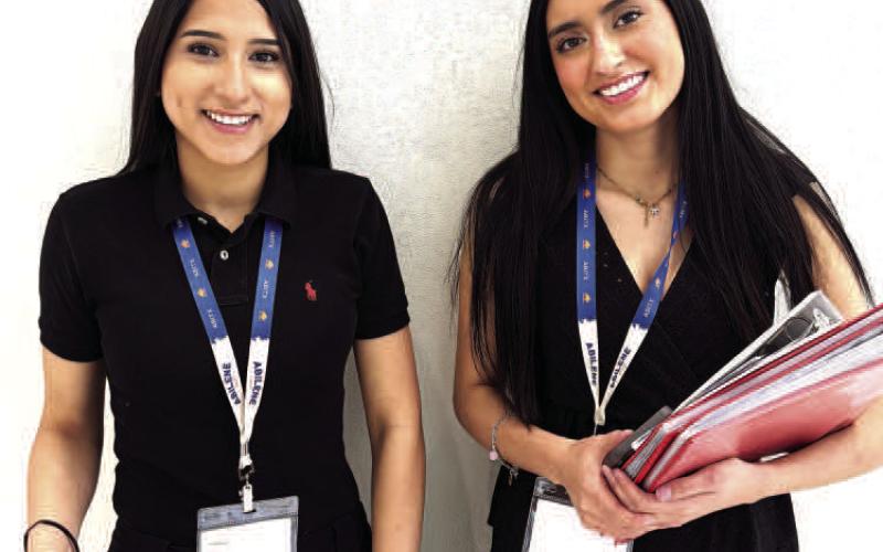 SMYER FCCLA-- Smyer FCCLA students Bethany Hernandez, senior, and Sarah Reyna, junior, competed in Entrepreneurship at the FCCLA competition and qualified for state. (Smyer ISD photo)