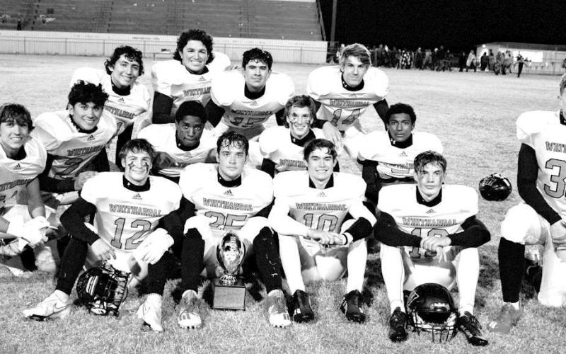 PANTHERS ARE CHAMPS- The Whitharral Panthers are UIL Class 1A-2 Region I, District 2 High School Football champions after a 24-20 win over the host Amherst Bulldogs. The Panthers will face Silverton on Friday in Lockney at 9 p.m.(Photo Courtesy of Jay Kelley)