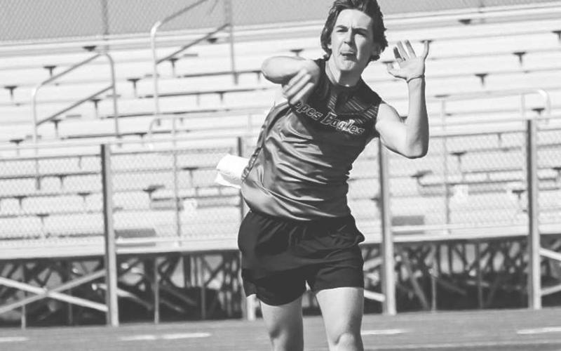 BULLET PASS - Ropes Eagle Zayden Pittman zipped the ball to his receiver this past Monday at New Home during the team’s 7 on 7 game against Snyder. (Staff photo by Aalijah Soliz)