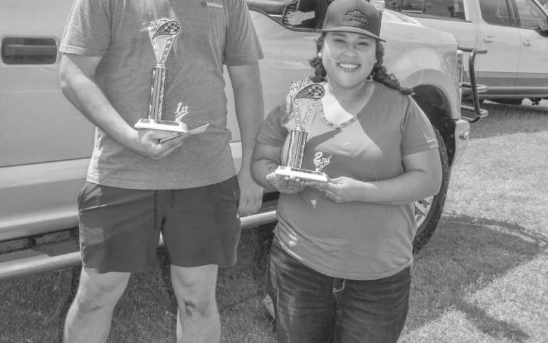 PRO STREET CARS - Jaxson Mitchell placed first in the Pro Street Cars Class with a 1984 C10 Chevy and Samantha Frey placed second with a 1949 GMC. (Staff photo by Ada Niederhauser)
