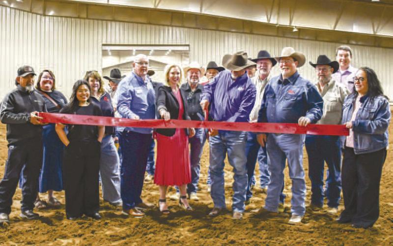 ABC PRO RODEO RIBBON CUTTING - Kicking off the annual ABC Pro Rodeo events this year was a ribbon cutting ceremony at the Mallet Event Center and Arena. This is the fourth year the event has been held at the Mallet and is the 82nd rodeo event held by leadership, the organization’s board and rodeo committee. (Staff photo by Essence Childers)