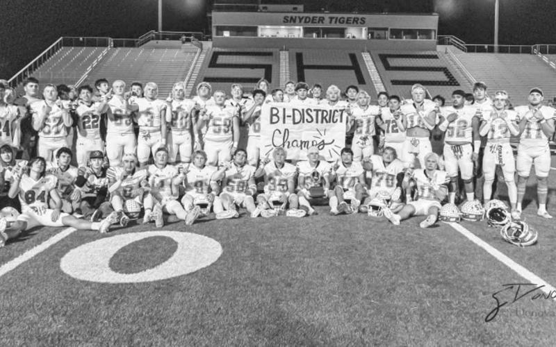 BI-DISTRICT CHAMPS - The Ropes Eagles took on the Sterling City Eagles this past Friday where Ropes won 65-12, to move onto the Area Round to take on the Farwell Steers in Sundown this Friday. The Eagles move up to 10-1 on the season with Head Football Coach Beau Riker. (Photo courtesy of Donovan Martin)