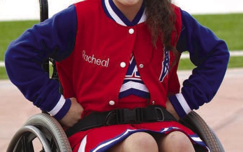 COLD DAY OF CHEERING- Sundown seventh grade cheerleader, Racheal Rivera, cheers on her classmates on a chilly Thursday evening football game held in Floydada. (Photo Courtesy of Sundown ISD)