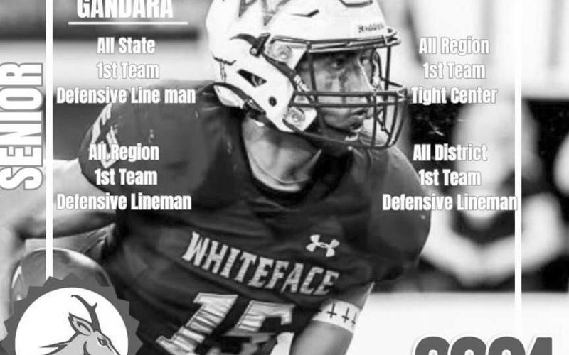 ALLSTATE - Whiteface Antelope Auscar Gandara earned All-State Honors in 1st Team Defensive Lineman, All-Region 1st Team Defensive Lineman, All-Region 1st Team Tight Center and All-District 1st Team Defensive Lineman. (Photo courtesy of Whiteface ISD)