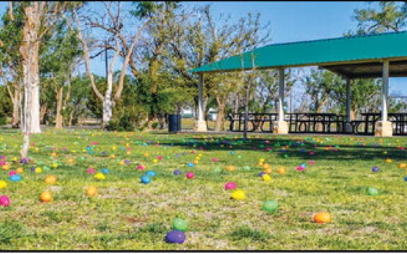 HIPPITY HOPPITY EASTER’S ON IT’S WAY - The City of Levelland Parks Department hosted their annual Easter Egg Hunt at the City Park Saturday morning. There were over 8,000 Easter eggs were placed around Pavillion One for community children to find. Parks Director, Dustin Reichelt thanked the volunteers that took the time to stuff the plastic eggs prior to the event. (Staff photo by Hannah Woodrum)