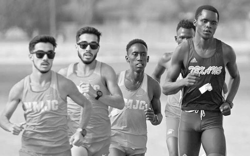 SEVENTH PLACE-SPC Texan runner Aron Tanui placed seventh overall in the men’s 8k Saturday, leading the Texans to a fourth place team finish at the Region V Championships at Harry McAdams Park. (Photo Courtesy of Jordan Irvine)