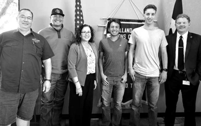 LISD YELL- YELL officers spoke during the Marigolds and Lion’s Club meeting, telling the organizations about their upcoming DuckPluck. The YELL students started the DuckPluck several years ago to raise money for YELL Scholarships. They are raising money again this year to raise money for next year’s scholarships. The DuckPluck is on May 15 and if a $5 duck is bought, the winner could get up to $750 cash. Pictured from left to right are: Lion, Michael Stueart; Adam Oliva; Lion, Becky McCutchen, LHS Sophomore