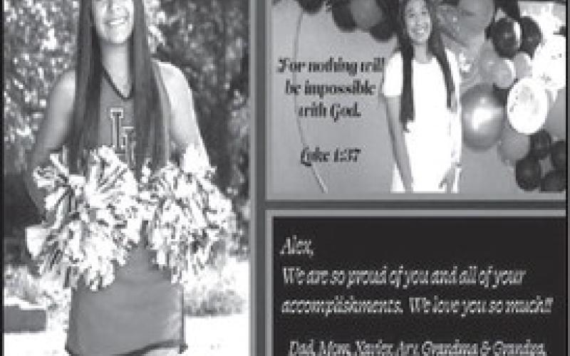 CHEERING FOR SPC- LHS Cheer Coach Lily Northcutt announced that two of her 2024 LHS graduates will be cheering at the collegiate level. Alexandria Pina and Taylyn Ledmesa will be joining 2023 graduate Britton Dobson at SPC to cheer on the Texans.These young ladies are the pure definition of leadership. (Photo courtesy of Cristal Isaacks)