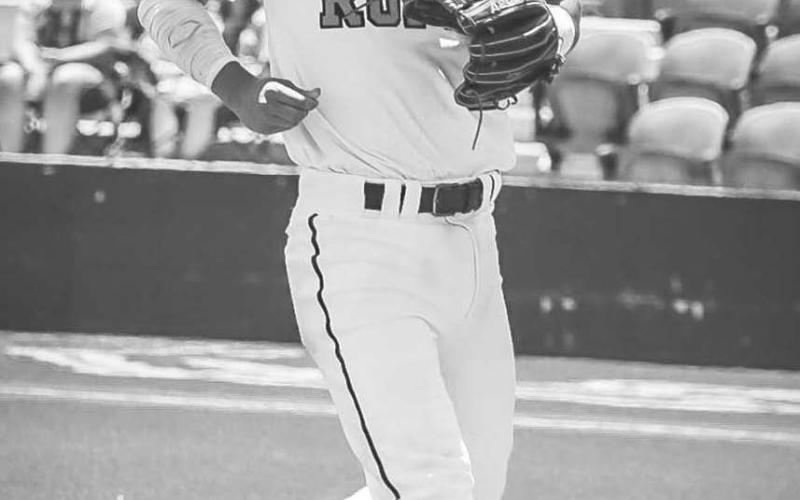 WALK IT OFF - Ropes Eagle Mason Marmolejo walked off the field this past Thursday during the team’s game against the Hawley Bearcats this past Thursday in Midland. (Staff photo by Aalijah Soliz)