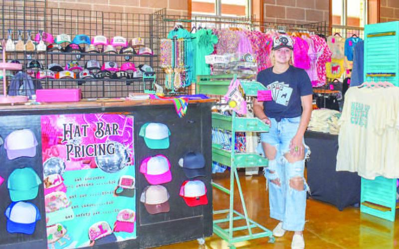 THE BARN BOUTIQUE, TX- Carrie DeArmond owner of The Barn Boutique, Tx was one of the booths that participated in the TC Fearless Champions Event that was held at the Mallet Event Center on Friday and Saturday. Pictured is Cassidi DeArmond. (Photo courtesy of Emily Campos)