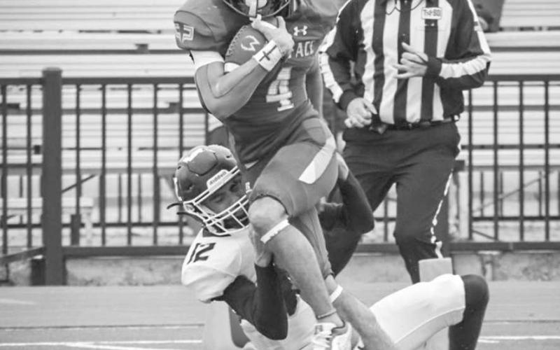WON’T GO DOWN - Whiteface Antelope Jeremiah Rendon shook off the defender during his run against Water Valley this past Saturday afternoon in Lamesa. (Staff photo by Aalijah Soliz)