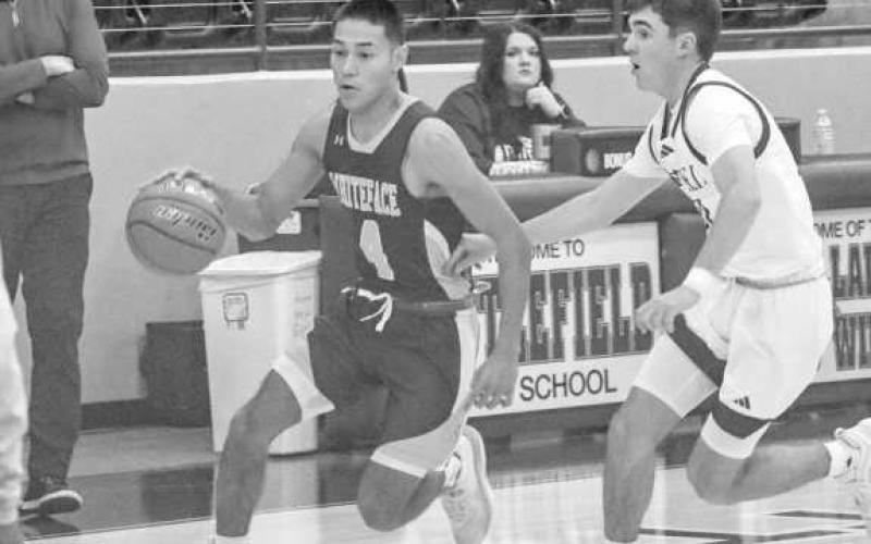 PRESS BEATER - Whiteface Antelope Jeremiah Rendon beat the fullcourt press with his speed in the Littlefield Tournament against the Farwell Steers. (Staff photo by Aalijah Soliz)