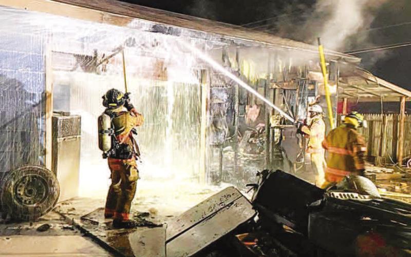 BUSY EVENING FIGHTING FIRES