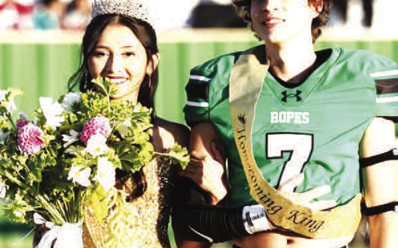 HOCO QUEEN AND KING - Ropes HOCO Queen and King Allyson Lozano and Tye Ketchersid. (Ropes ISD photo)