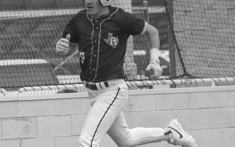 WALK - Ropes Eagle Branson Simental sprinted to home plate after his teammates was able to drive a run in during the team’s game against New Deal this past Thursday. (Staff photo by Aalijah Soliz)