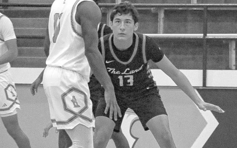 DEFENSE - Levelland Lobo Ethan Salazar was ready to take on the Monterey offense this past Thursday at Frenship High School. The Lobos will take on the Brownfield Cubs this Tuesday on the road at 7:30 p.m. (Staff photo by Aalijah Soliz)