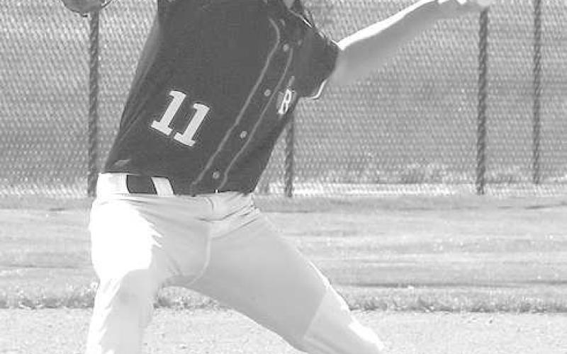 GAME TWO PITCHER- Bode Franklin gave up three runs on three hits with four strikeouts and two walks in a 9-2 Ropes Eagle loss to the Sunray Bobcats in game two of the best of three UIL Class 2A Area Baseball Championship in Dimmitt on Saturday. The Eagles recovered and won the series two games to one. (Photo Courtesy of Jay Kelley)