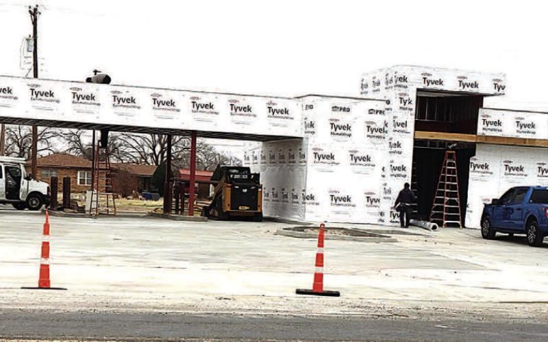 Maverick Bank construction is well underway as a new permanent facility in Levelland goes up. As of Oct. 2025, the project represents an investment in the West Texas community, while the bank continues to operate and serve customers at its current location. (Staff photo)