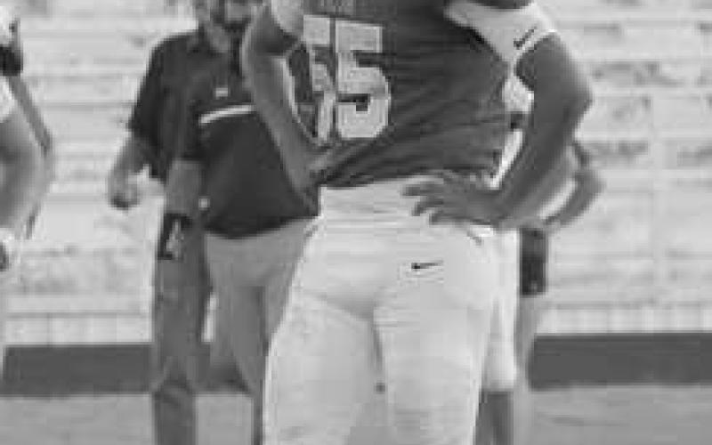 BREATHER - Anton Football competed against Booker for the season opener. Pictured above is Jose Avalos who had two touchdowns in the conteset. (Staff photo by Aalijah Soliz)