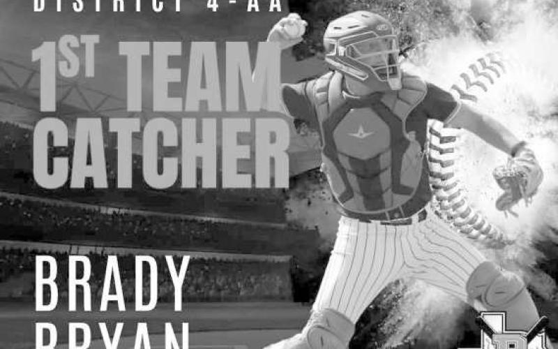FIRST TEAM CATCHER - Ropes Eagle Brady Bryan was named First Team Catcher following the 2024-2025 baseball season. (Photo courtesy of Ropes)