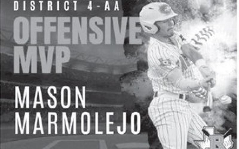 OFFENSIVE MVP - Ropes Eagle Mason Marmolejo was named Offensive MVP following the 2024-2025 baseball season. (Photo courtesy of Ropes)