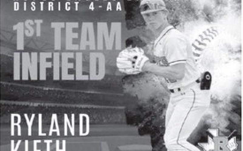 FIRST TEAM INFIELD - Ropes Eagle Ryland Kieth was named First Team Infield following the 2024-2025 baseball season. (Photo courtesy of Ropes)
