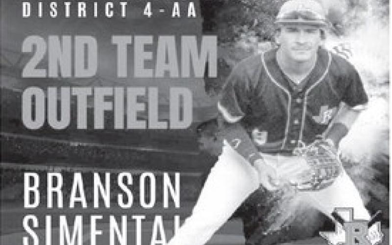 SECOND TEAM OUTFIELD - Ropes Eagle Branson Simental was named Second Team Outfield following the 2024-2025 baseball season. (Photo courtesy of Ropes)