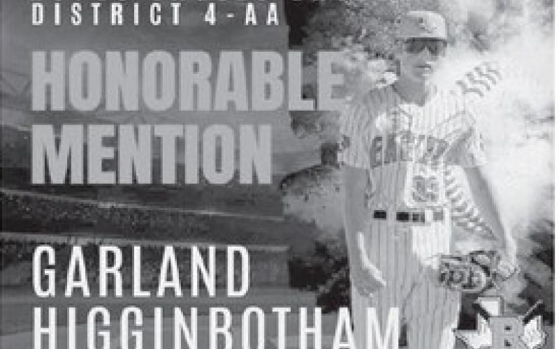 HONORABLE MENTION - Ropes Eagle Garland Higginbotham was named Honorable Mention following the 2024-2025 baseball season. (Photo courtesy of Ropes)